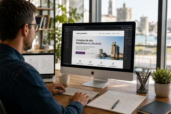 Création de site internet à La Rochelle – Méthode de conception WordPress Création de site internet à La Rochelle : méthode de conception d'un site WordPress professionnel optimisé SEO.