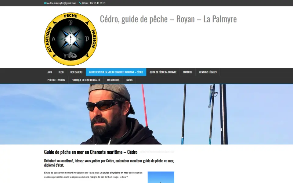 Site de Cédro – Guide de pêche en Charente-Maritime Capture du site de Cédro, guide de pêche en mer à Royan et La Palmyre